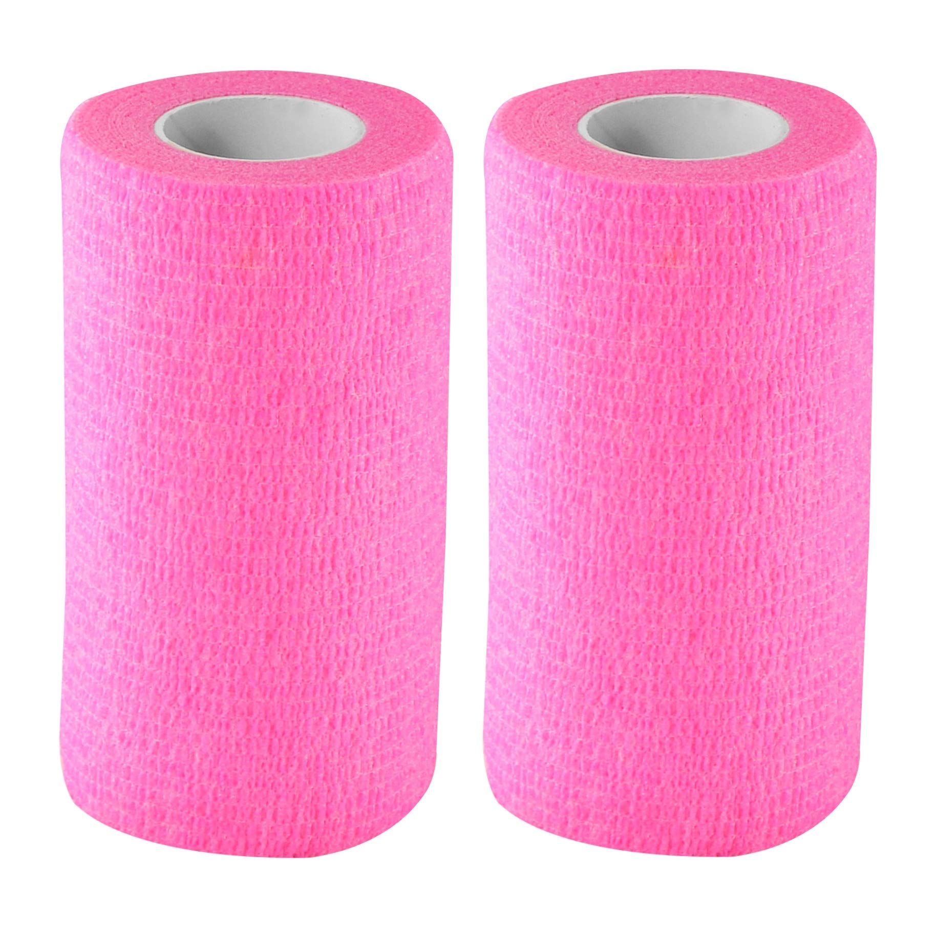 A-Tape Cohesive Crepe Bandage Pink Elastic Self Adhesive (Pack of 2, 10 Cm X 4. 5 M)