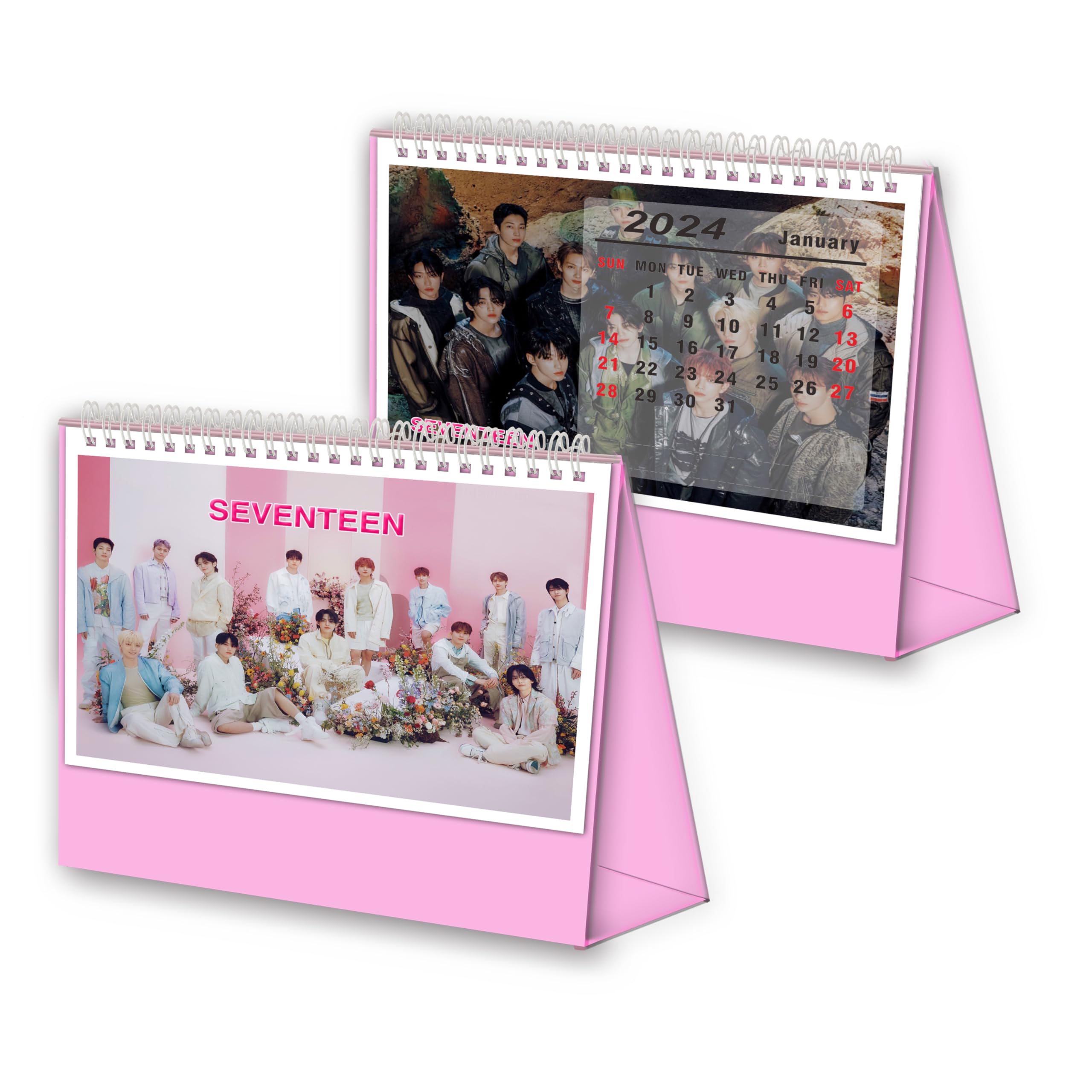 Amazon | 2024年 Seventeen 卓上カレンダー 17枚 デスクトップ