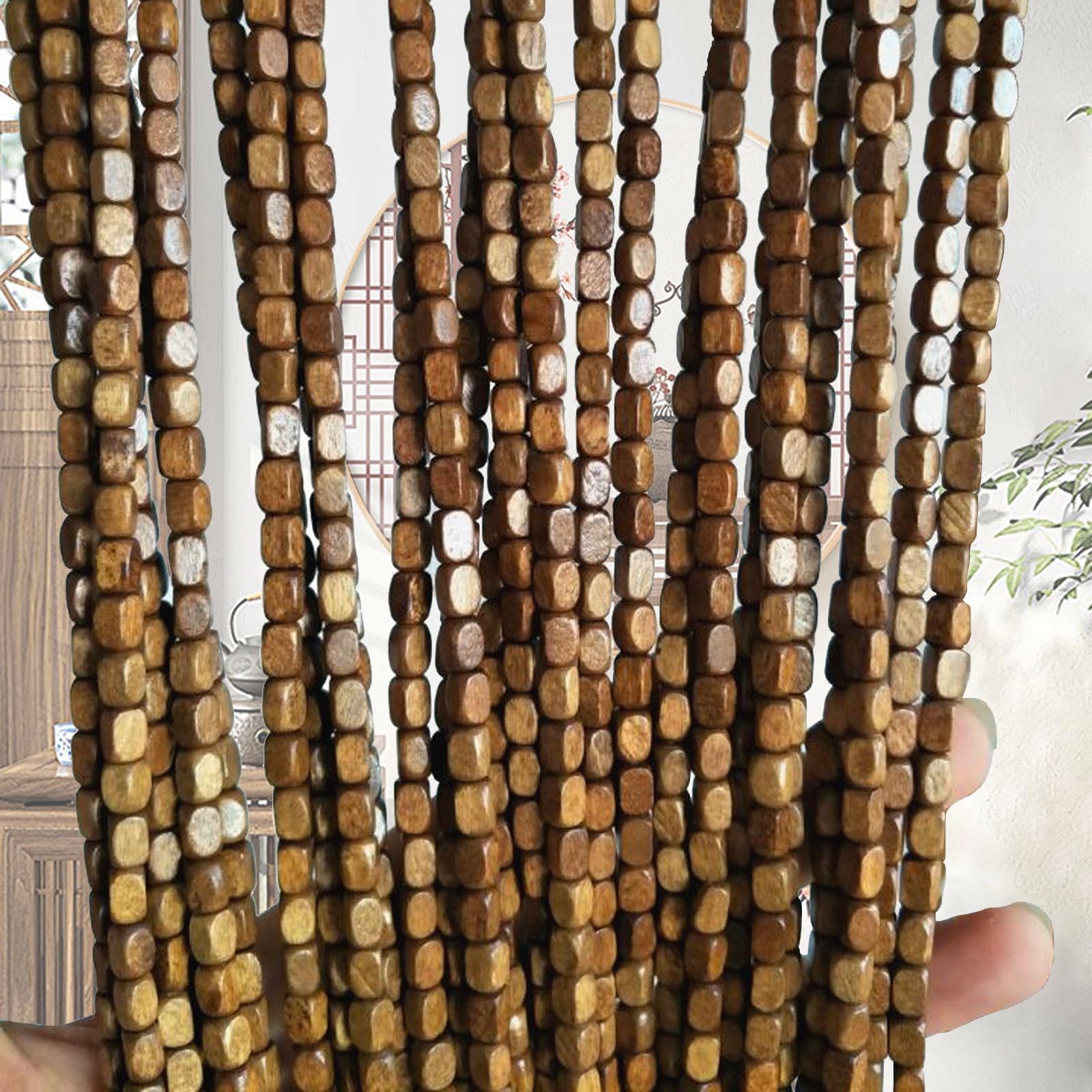 Amazon.com: TZYYAO Handmade Bamboo Beaded Curtain - Wooden Bamboo