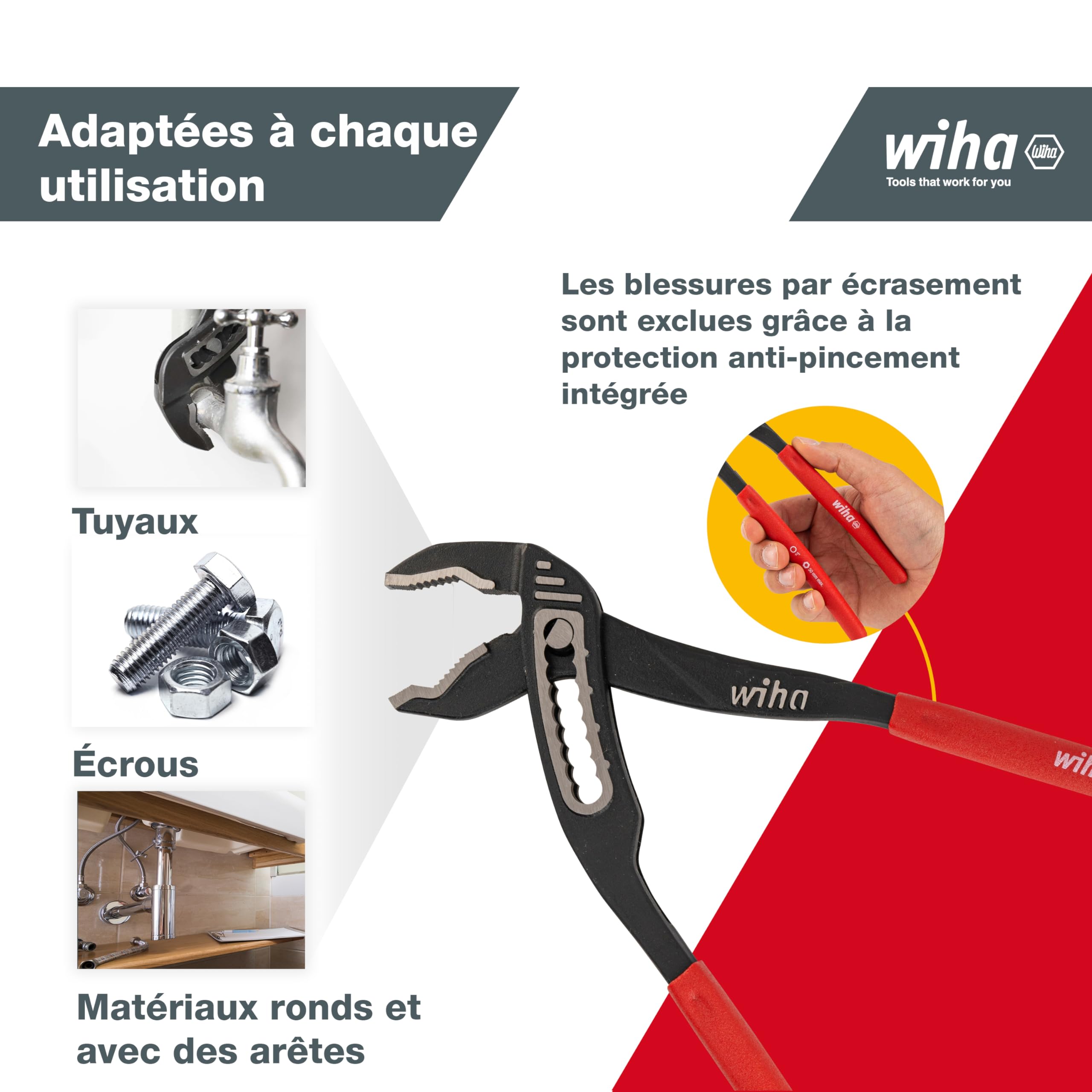 Wiha Z21025001 Pince multiprise Basic 250 mm (Import Allemagne)