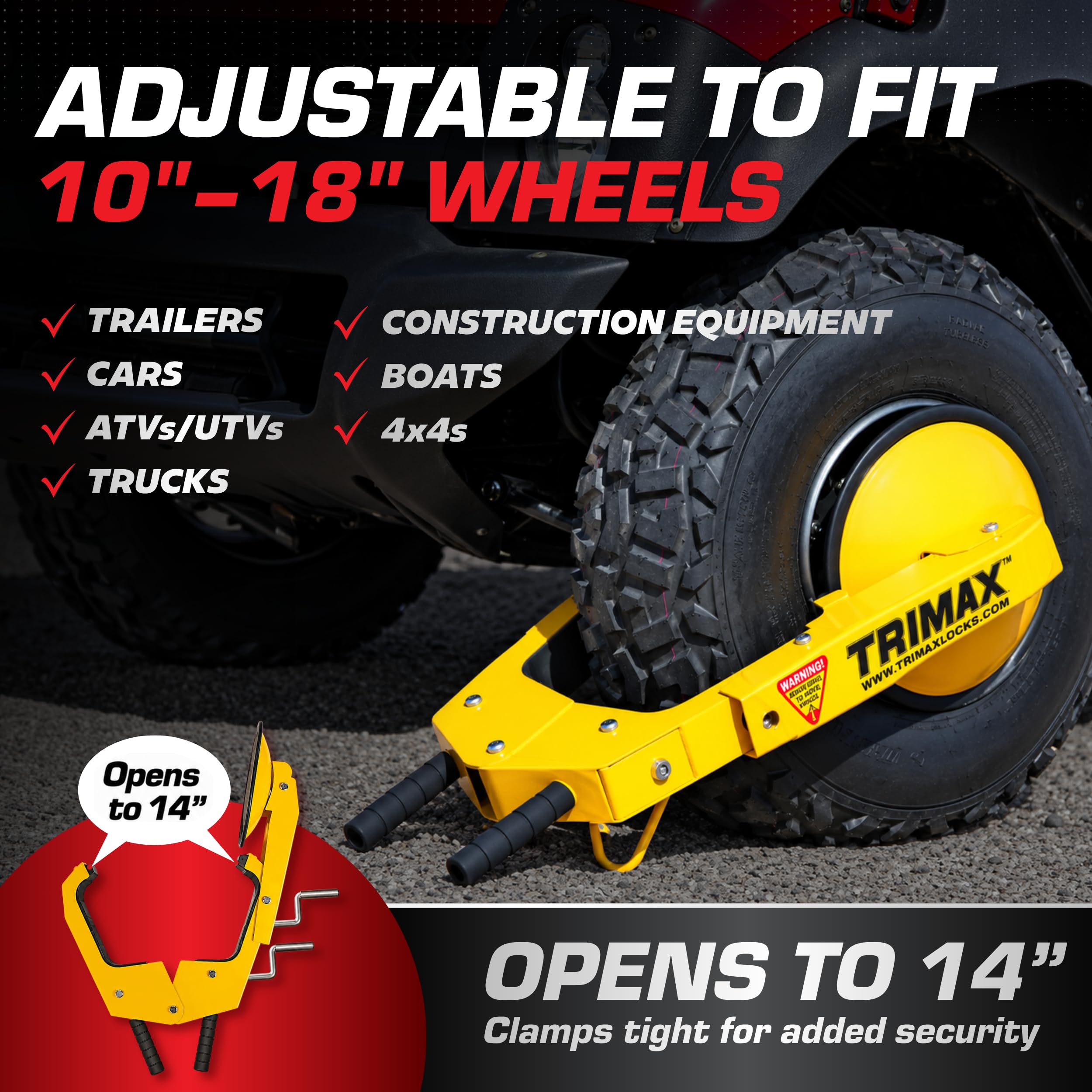 Amazon.co.jp: Trimax TWL100 Ultra-Max Adjustable Wheel Lock : 車