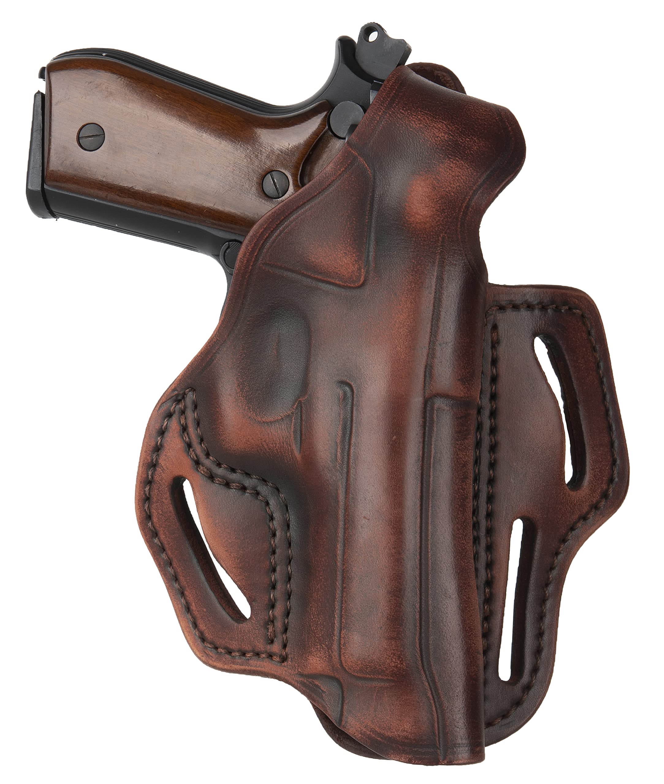 1791 - Beretta 92fs Thumb Break Holster - Right Handed OWB Leather Gun Holster - Fits Beretta 92FS, 90TWO, M9 / CZ 75,75b P07, P10, SP-01, P09