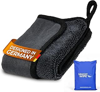 MagicWipe Microfiber Cloth - 1 Pack of 30 x 40 cm Double Sided Cleaning Cloth - 600 GSM - Streak Free All Purpose Polishing Cloth for Kitchen Worktops, Glass, Mirror, Room