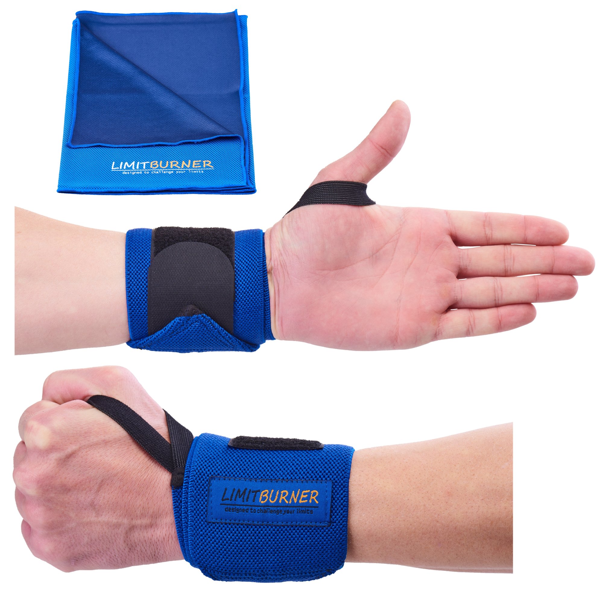 Wrist Wraps for Weightlifting, CrossFit and Gym | Lifting Straps with Wrist Support for Men and Women | Antistatic & Comfortable Grips for Powerlifting or Carpal Tunnel | BONUS Cooling Towel