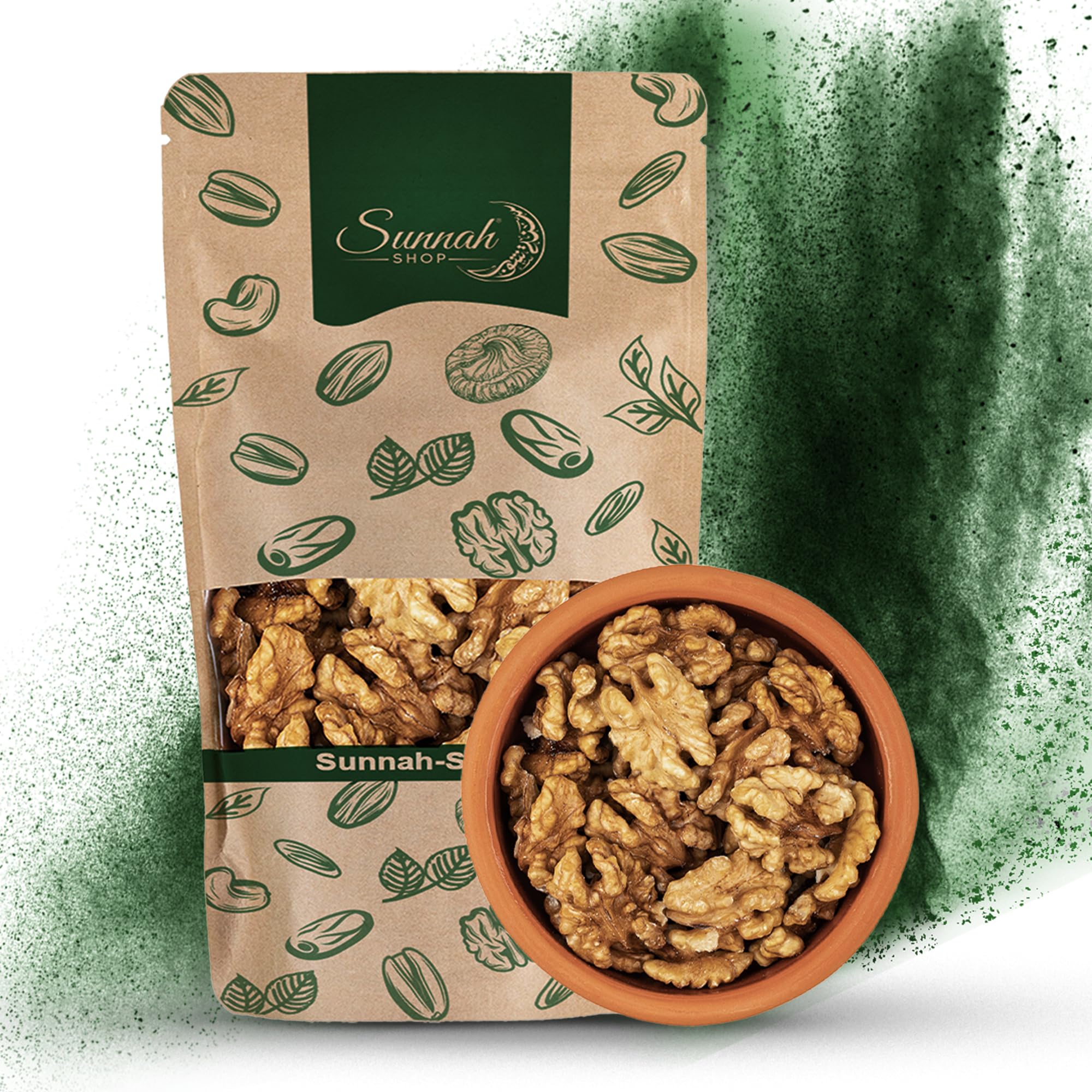 Sunnah Shop® Dziadek do orzechów, orzechy włoskie bez łupiny, 5 kg, naturalne ziarna orzecha włoskiego najwyższej jakości, orzechy włoskie przyjemność i zdrowie w jednym, wegańskie