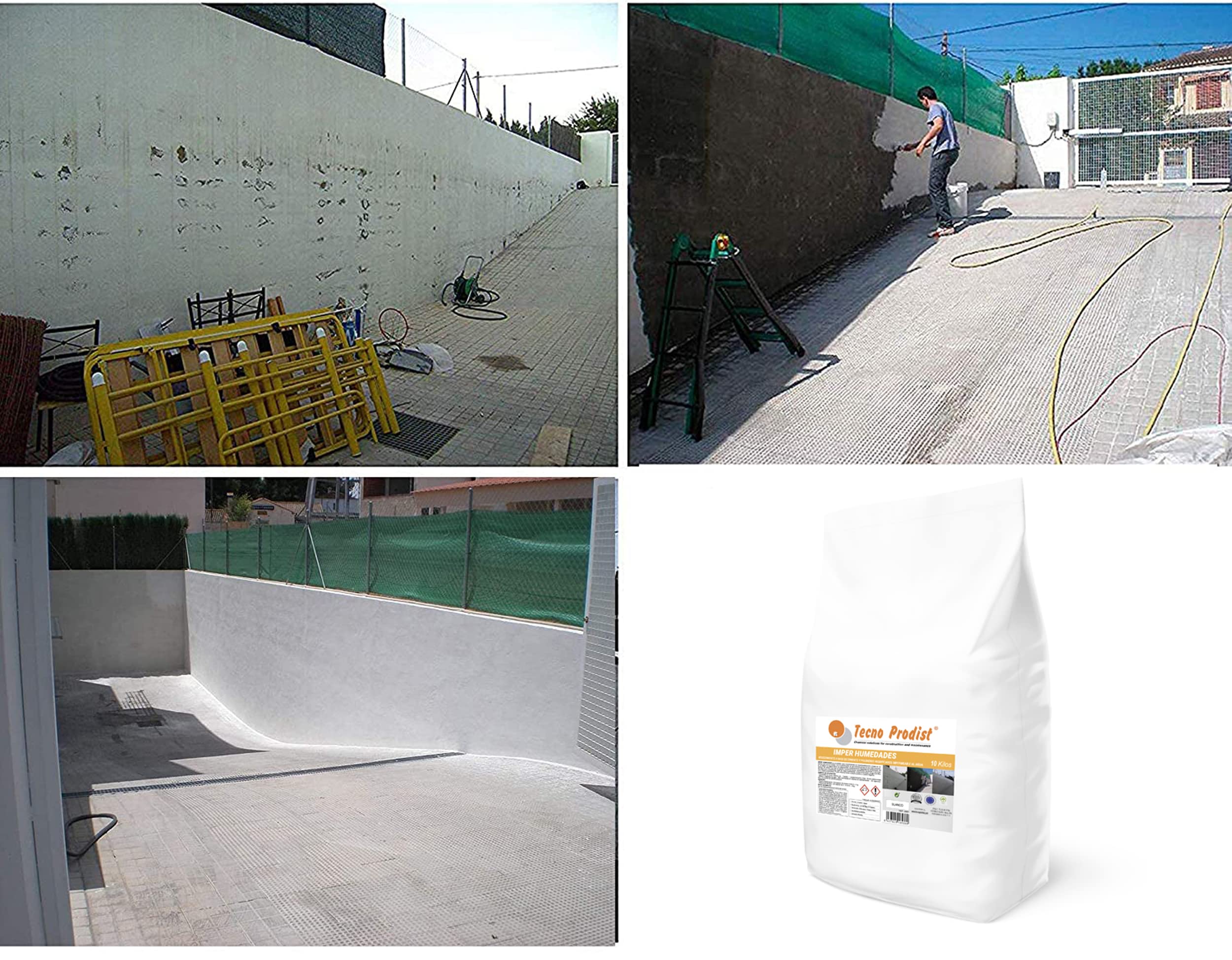 IMPER HUMEDADES de Tecno Prodist (SACO 10 Kg) Mortero para revestimiento de Paredes. Impermeabilización. Tratamiento humedades muros, sótanos, etc. Impermeable al agua, fácil de usar