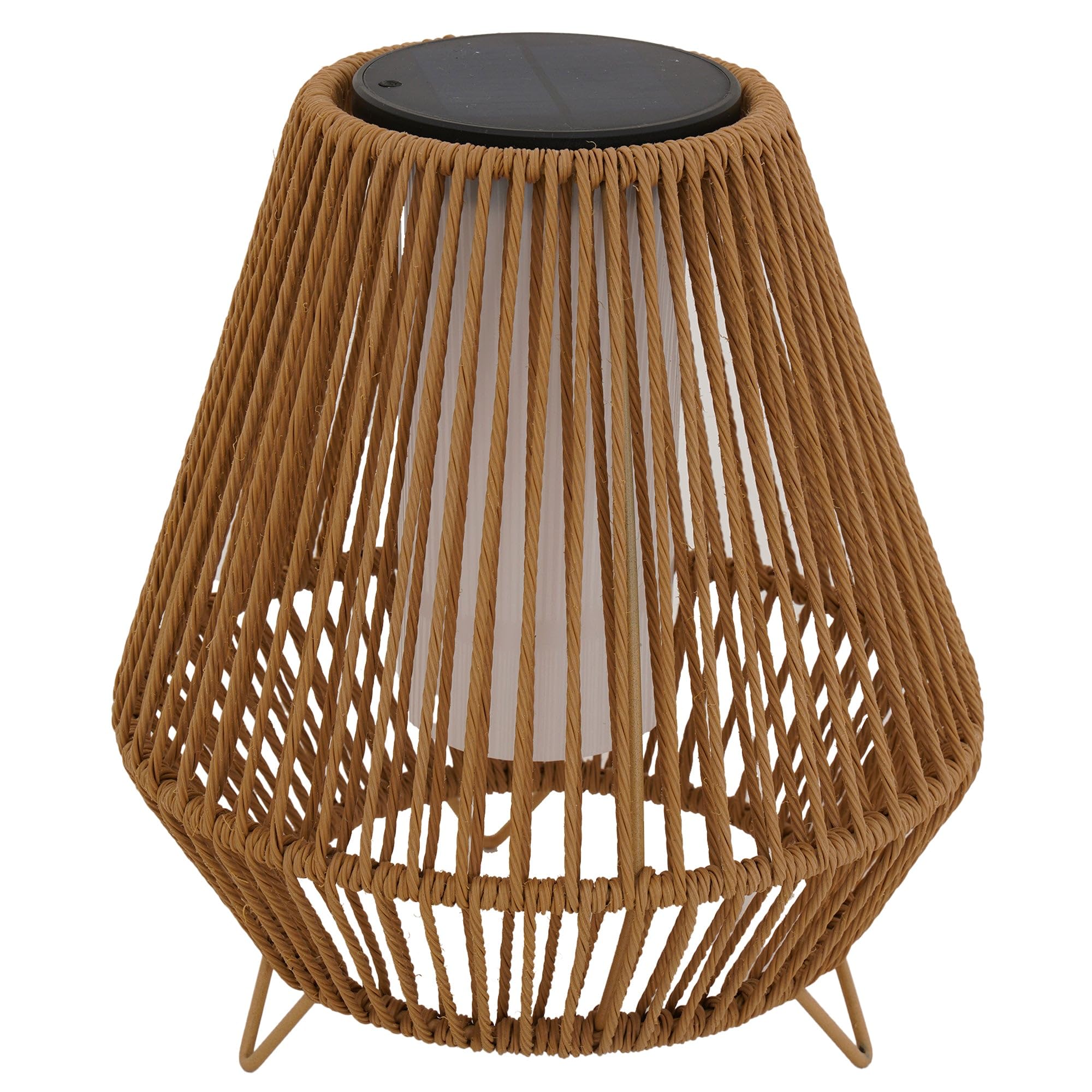 Linterna solar decorativa con base LED solar recargable LED blanco cálido SALOMEA SMALL H35cm