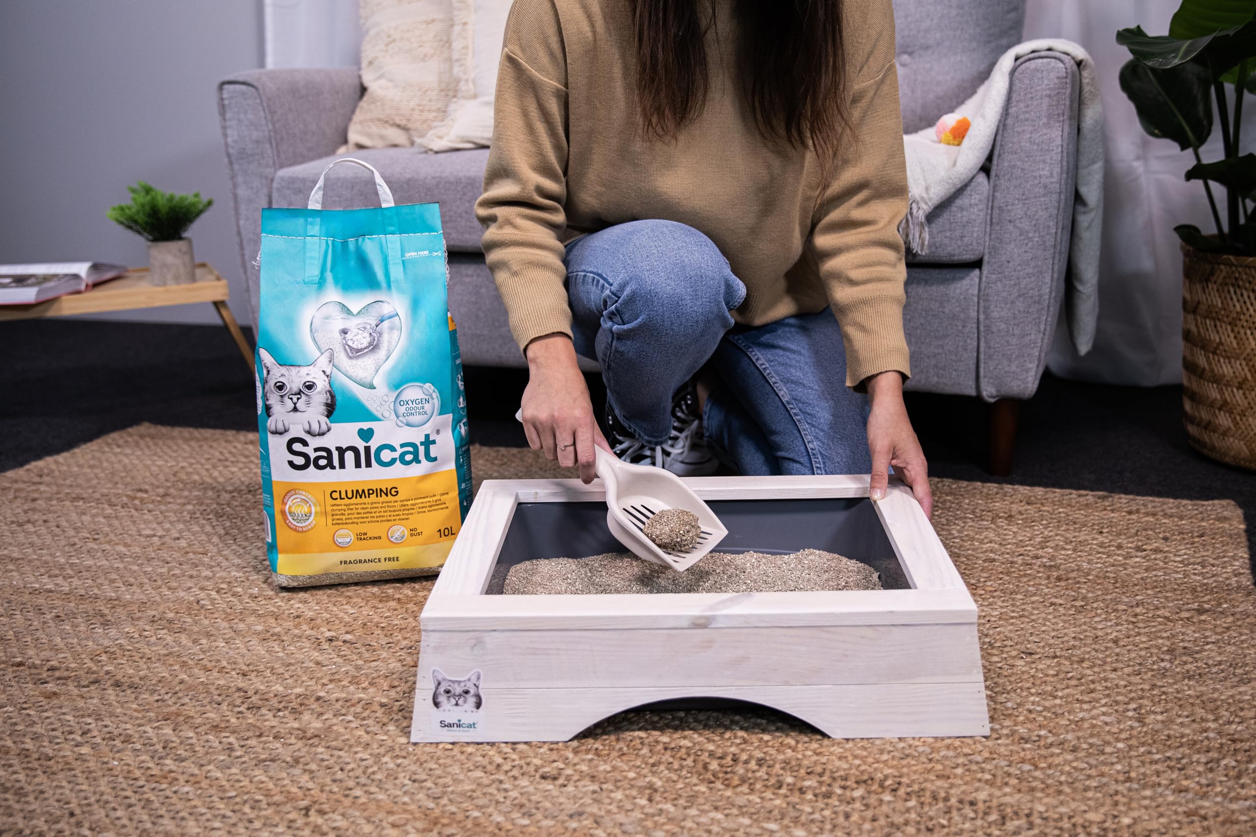 Sanicat Arena para Gatos Aglomerante Sin perfume 10 L Control de Olor