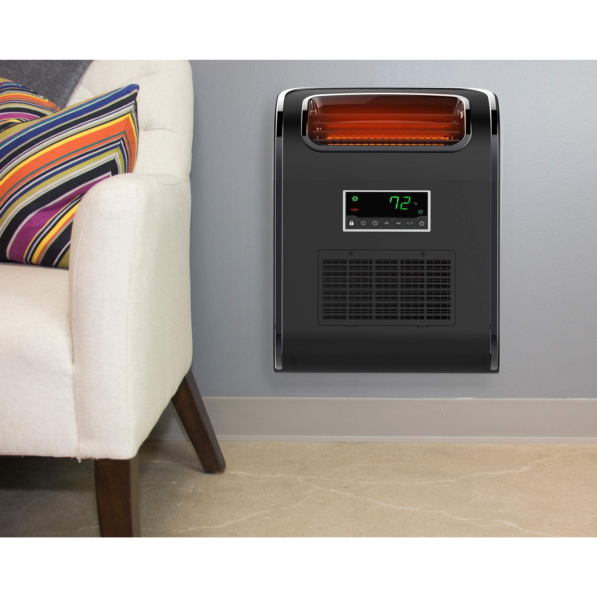 Amazon.com: LifeSmart 3-Element Slim Line Heater Unit in Black Chrome :  Home u0026 Kitchen