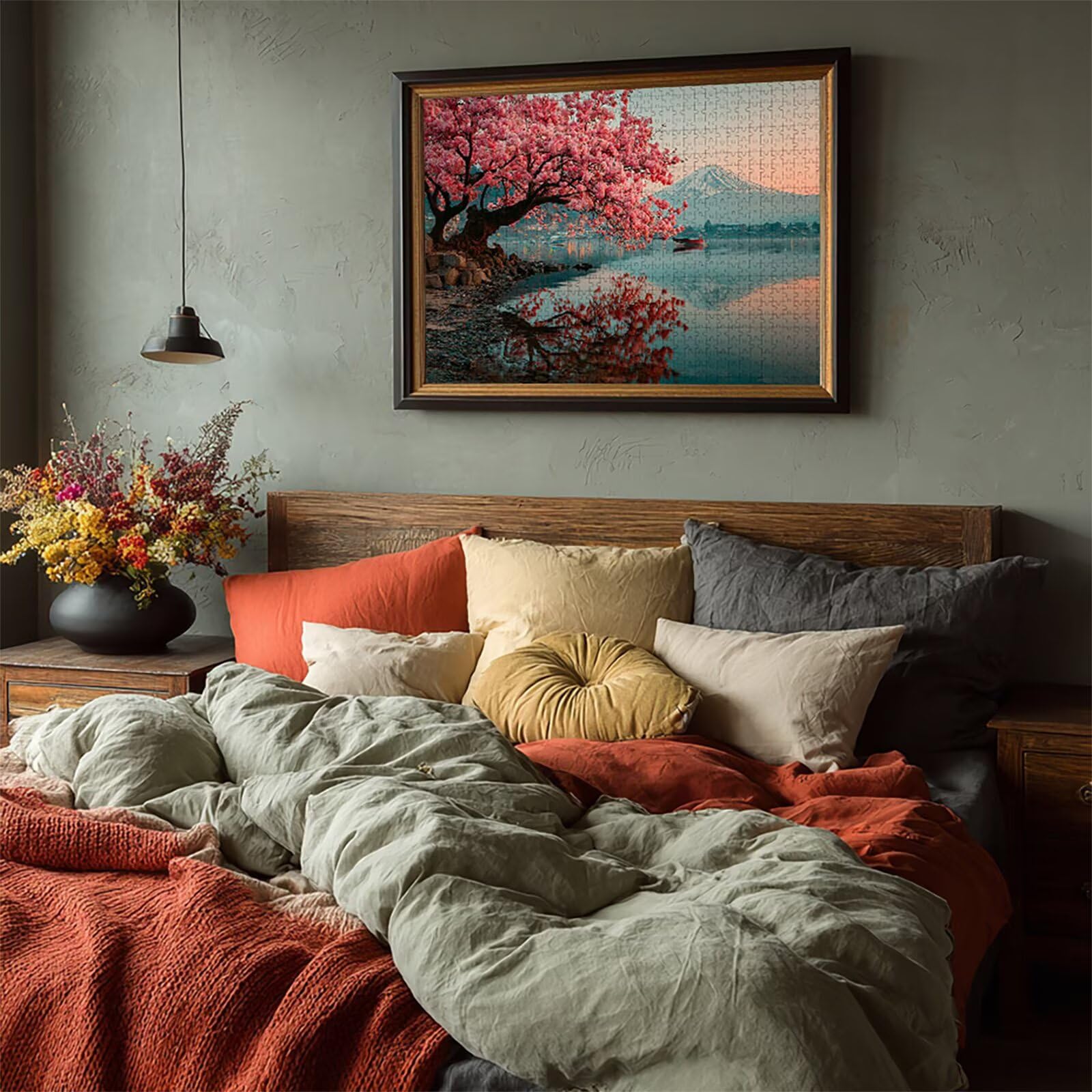 Puzzle Sztuka z pudełkiem Góra Fuji, drzewo puzzle drewniane 3000 sztuk dorosłych 122 x 81 cm, klasyczna gra DIY, zajęcia rozrywkowe o wysokim stopniu trudności, układanka dla całej rodziny, prezent