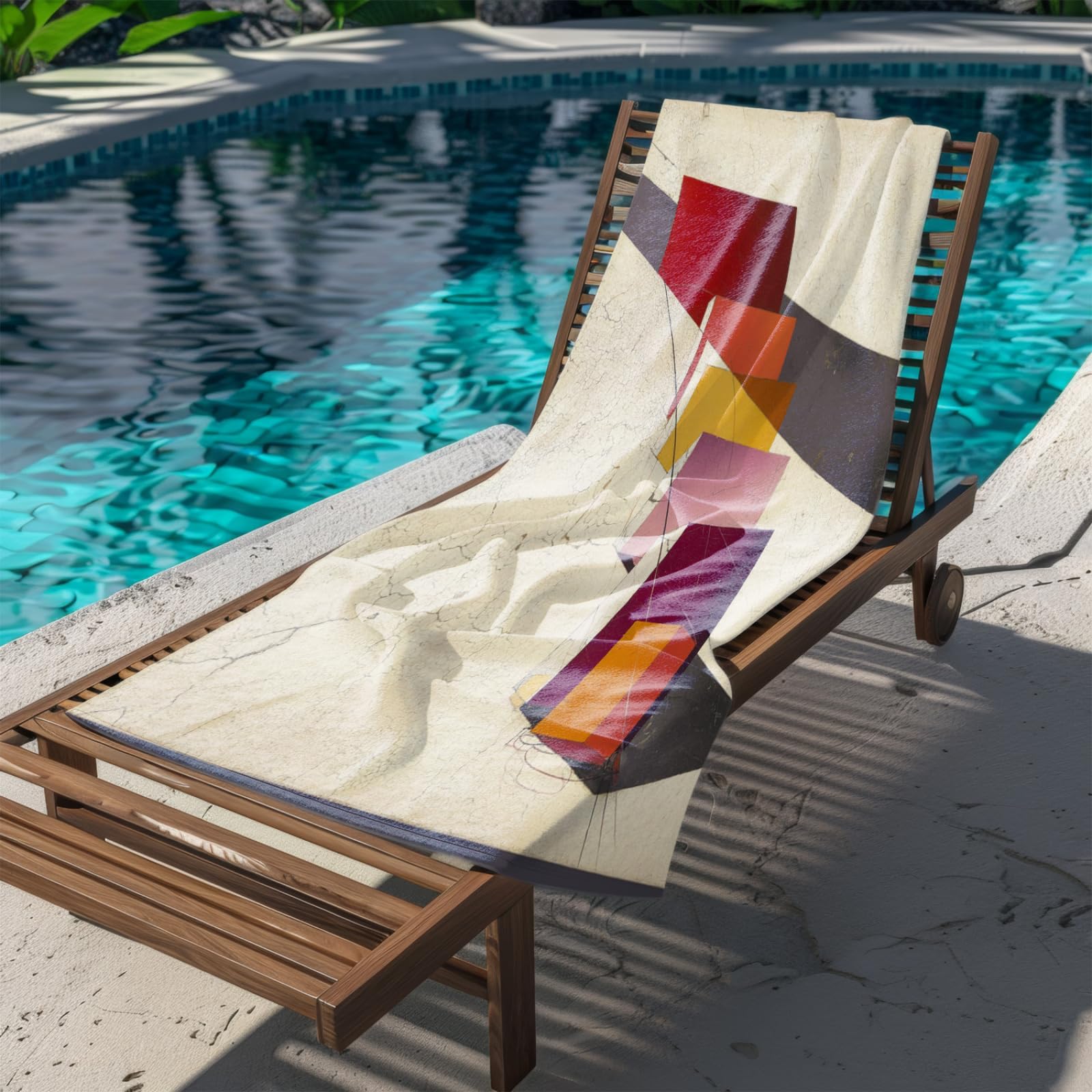 Telo Mare Microfibra 210x230 Geometria Del Gradiente Rosso Telo Spiaggia Grande Antisabbia,XXL Asciugamano Mare, Asciugatura Rapida, Stuoia Spiaggia Leggero E Portatile