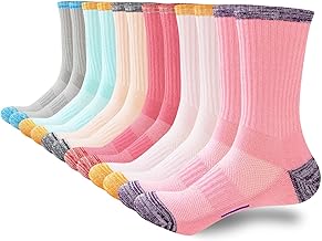 inaWarm Wandersocken Damen 39-42 35-38, Socken Damen Sportsocken Atmungsaktive Gepolsterte Thermische Baumwolle Laufsocken，Outdoor Anti-Blasen Dicke Socken Multi Performance Athletic Socken 6 Paar