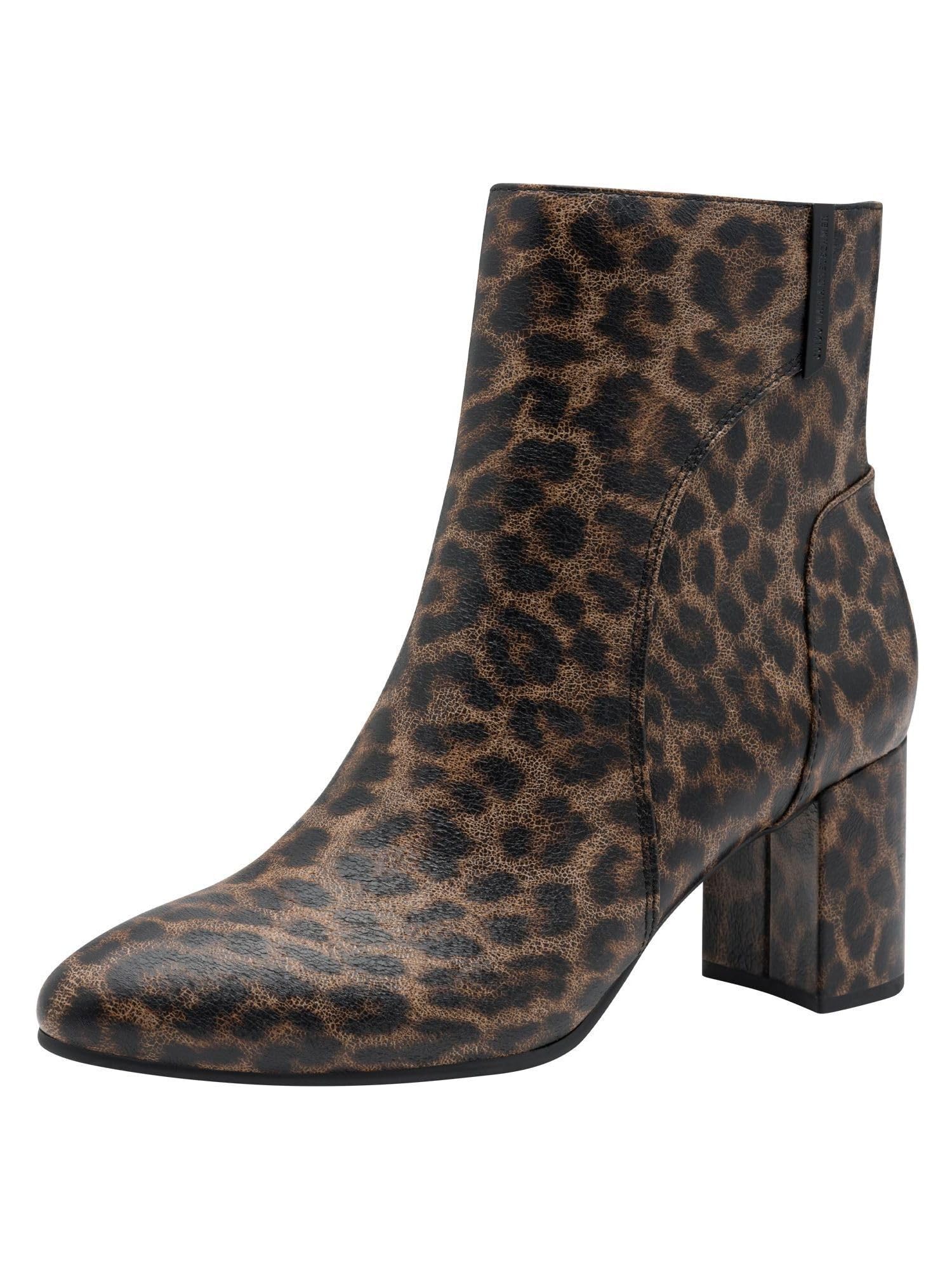 MARCO TOZZI by Guido Maria Kretschmer Women's Ankle Boots with Heel Elegant Pointed, Leo Brown, 8 UK