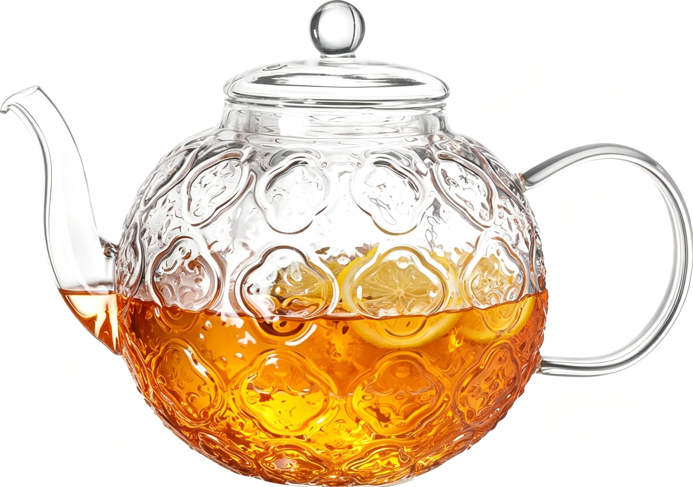1500ml Teekanne mit Siebeinsatz, Borosilikatglas Teekanne Glas mit Tropffreier Ausguss, Hitzebeständig Teapot für Grüntee schwarzen Tee duftenden Früchtetee