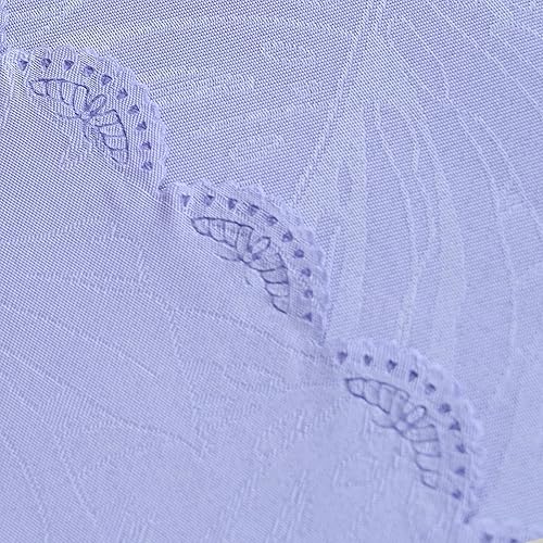 Miniatura 97 de Mantel Redondo Dorado Mantel de Mesa con Patrón de Hojas Borde Festoneado Sedoso Suave Impermeable Lavable 50 Pulgadas Cubierta de Mesa de Tela