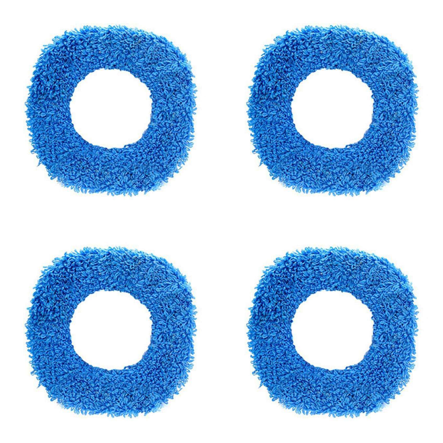 Hndhbfgrt 4X Disposable Mop,Washable Replacement Microfiber Pads Dust Push Mop Cloth for Dry and Wet Vacuum Cleaner,Blue