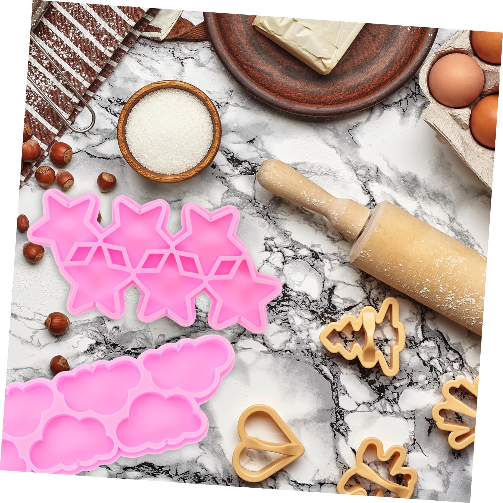 SHINEOFI 5 Ensembles Moule À Sucette Fait Main Pâtisserie Patisserie Ustensile Onduler Cruche De Paille Grands Moules en Silicone Moules Halloween en Silicone Gel De Silice 2 Pièces * 5