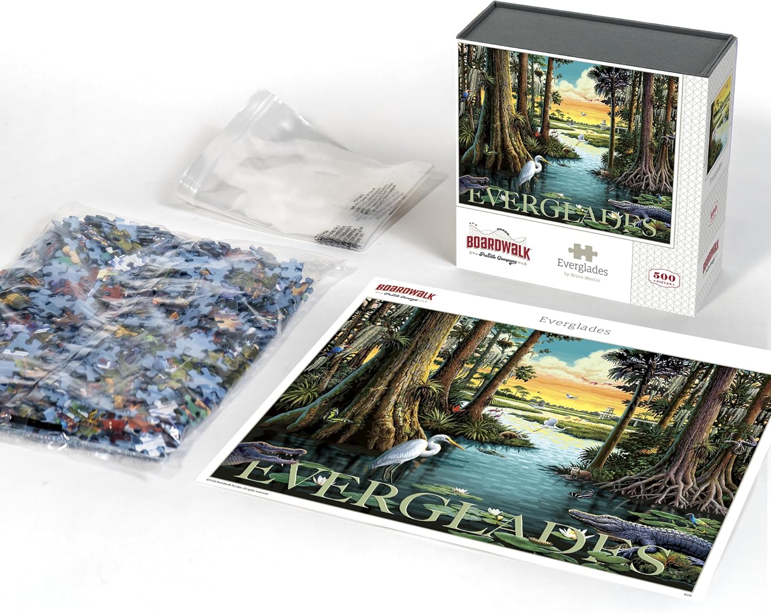 Boardwalk Puzzles Everglades National Park, 500 Piece Jigsaw Puzzle for Adults, Made in USA