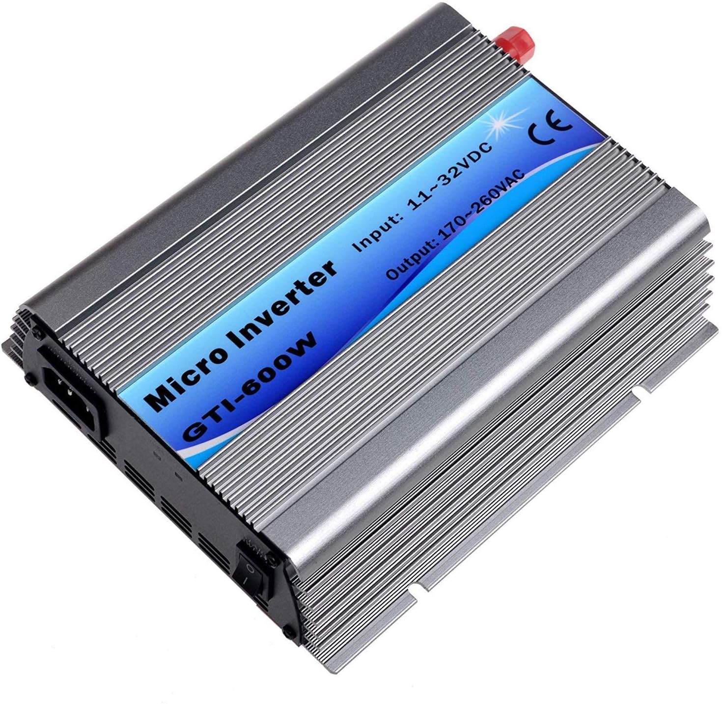 Inversor de conexión a Red de 600W, Entrada de Voc20-24V apilable, AC220V MPPT, inversor de microondas sinusoidal Pura para Panel Solar de 12V/batería de 24V
