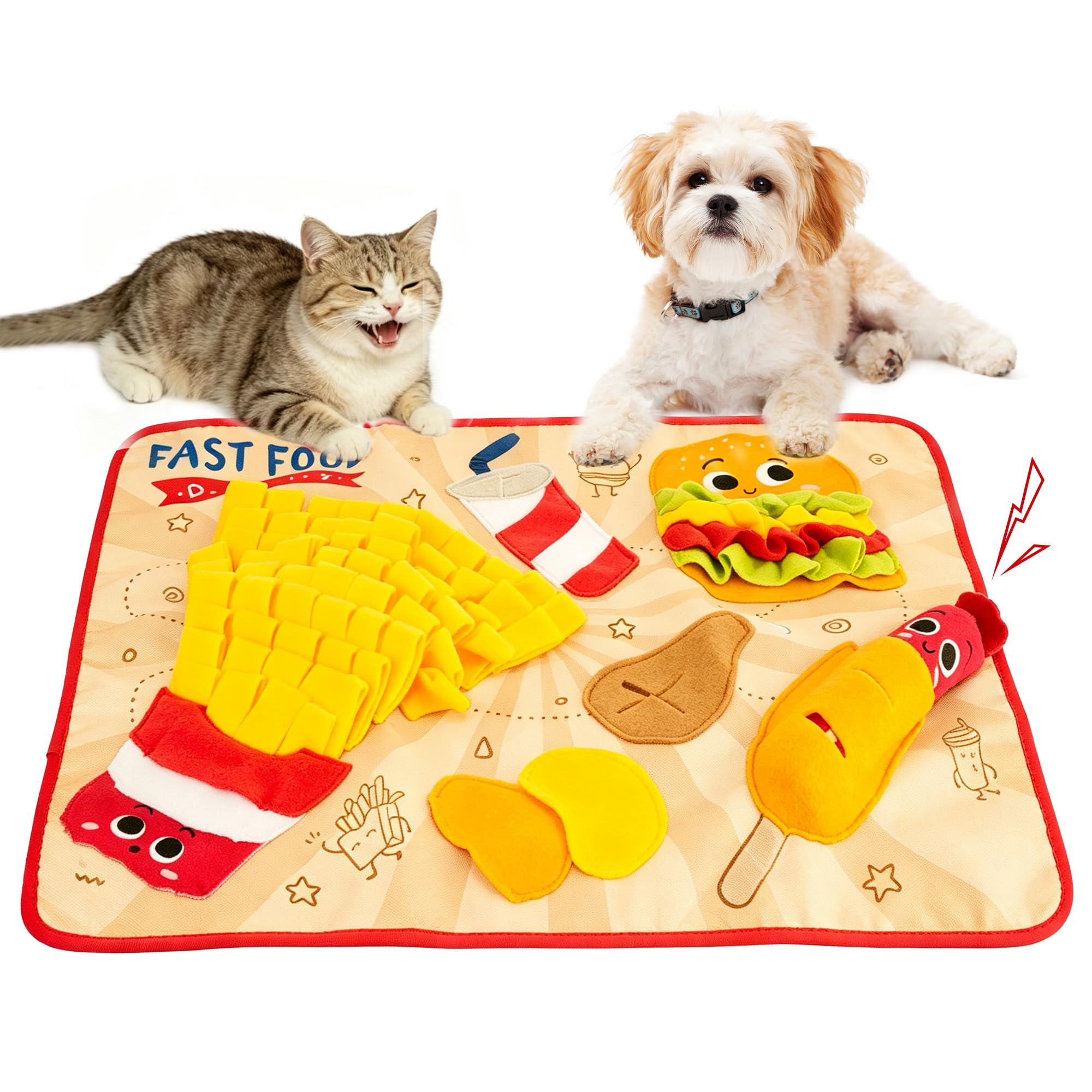 Gigwi Tappetino da fiuto per cani, giocattolo interattivo con sonagli integrati, antiscivolo, per il lavoro, per addestramento, 59,9 x 46 cm, arricchimento per cani, gatti e conigli di tutte le razze
