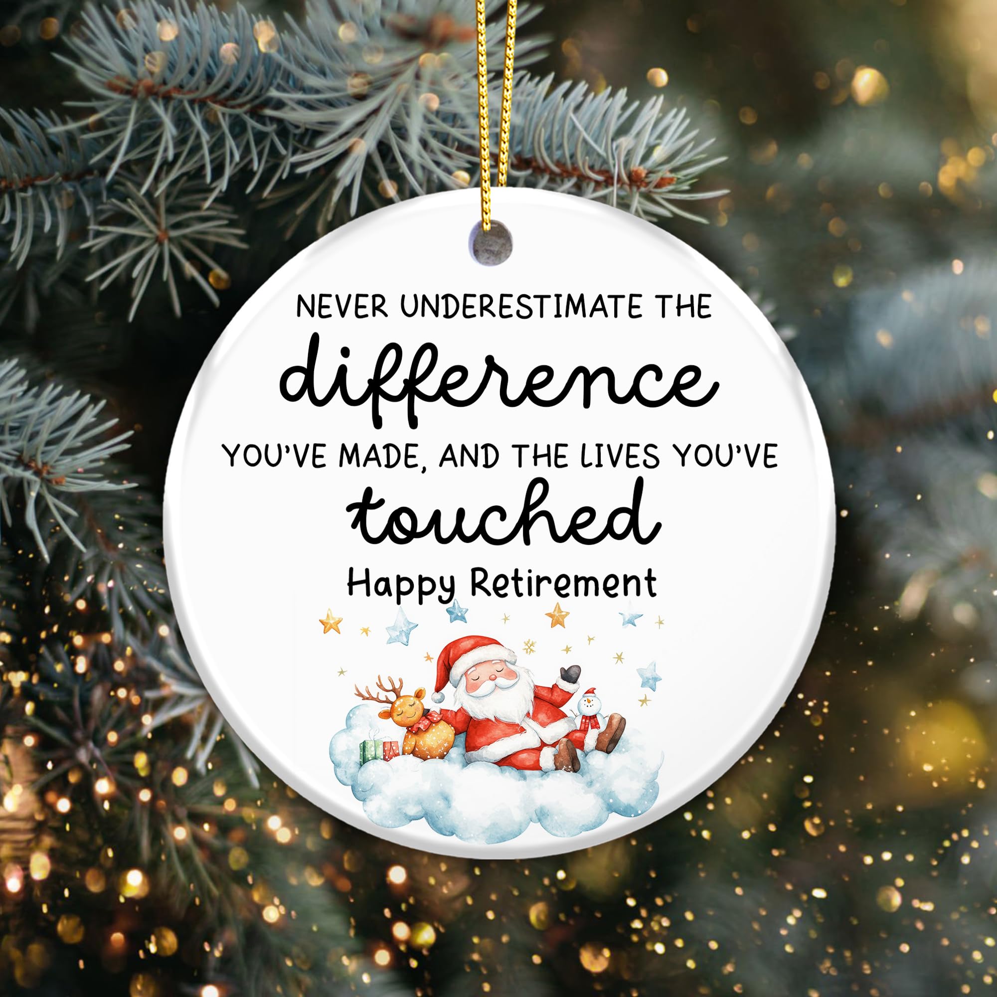 Condition photo showing New/Like New for Retirement Ornament 2025 – Retirement Gift for Woman, Man, White Elephant Ornament,Gift for Retirees, Teachers, Nurses, Coworkers, Boss & Friends