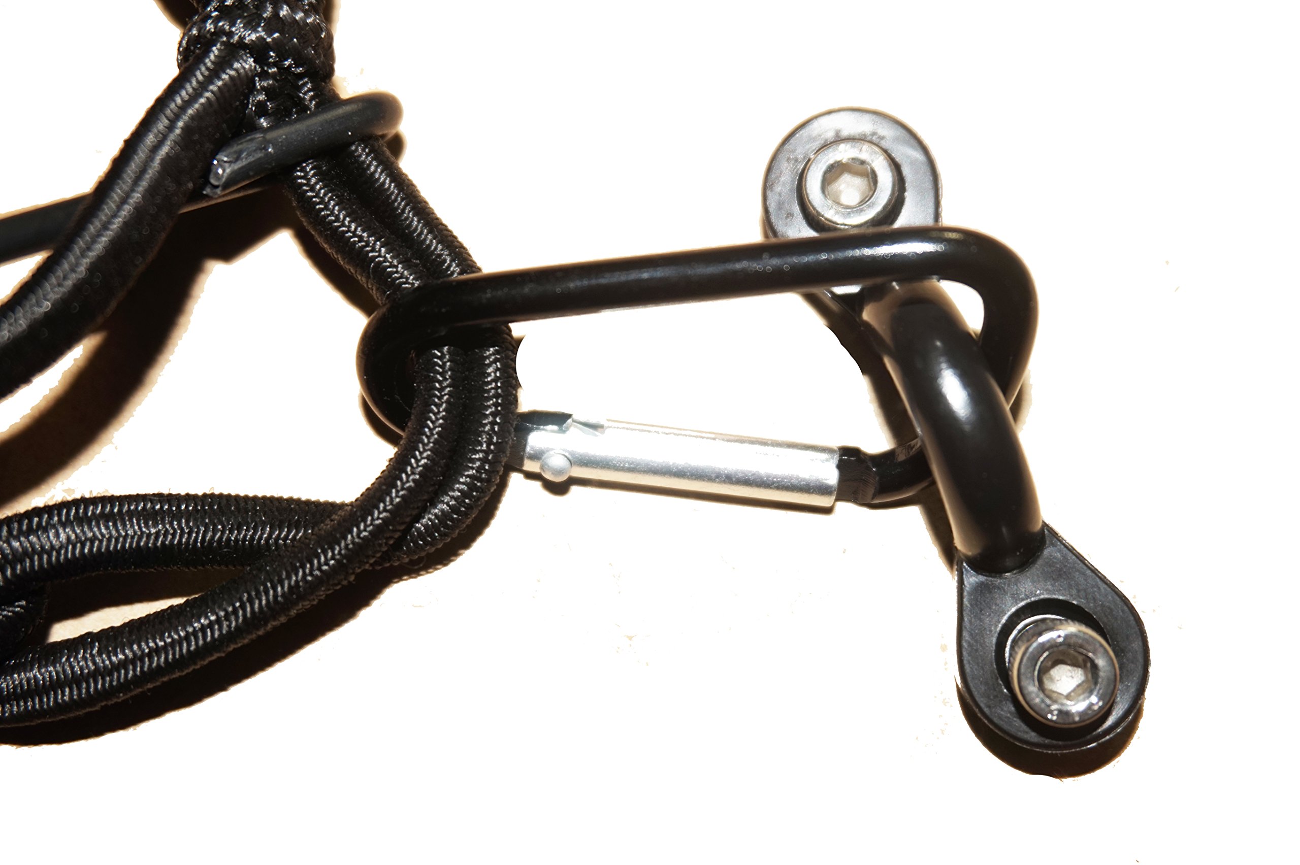 Premium Kayak Deck Cargo Net Kayak Cargo Bungee Net Hitch Mount Cargo Carrier ?30 CM x 30 CM?- thick Cord - 6 Hooks - 4 pad eyes ?Includes screws and nuts?- 4 Carabiner