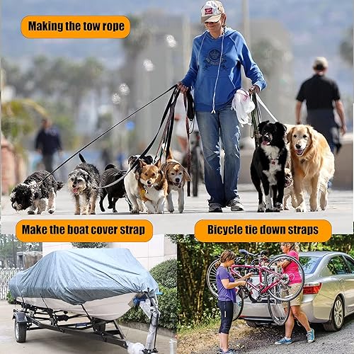 Miniatura 9 de Buckles Strap 1 Inch Nylon Webbing Straps 10 Yards, Quick Side Release Plastic Buckle Dual Adjustable 8 Pack, Tri-Glide Slide Clip 16 PCS, Metal D