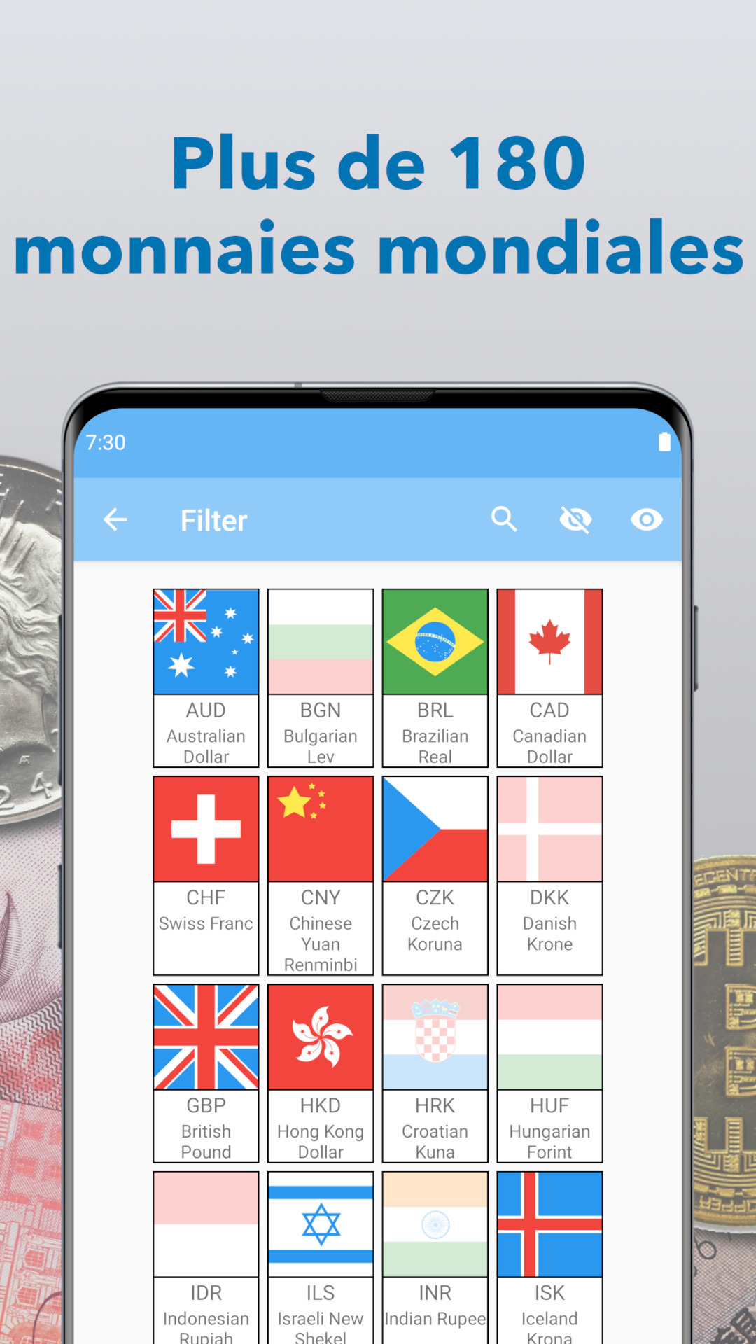 Convertisseur monnaie - Currency converter ² - Application sur Amazon  Appstore