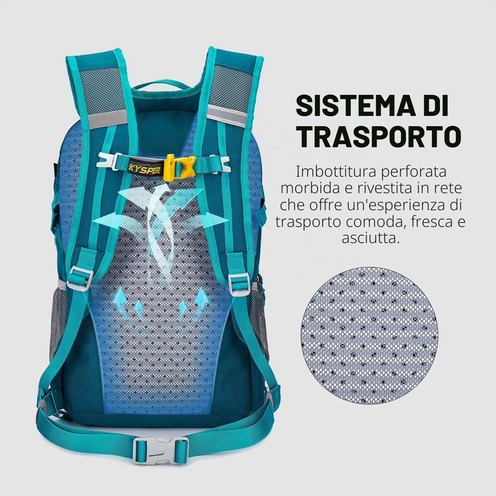 SKYSPER Zaino da Hiking 20L, Impermeabile Zaino Montagna per Viaggio Escursionismo Trekking Uomo e Donna