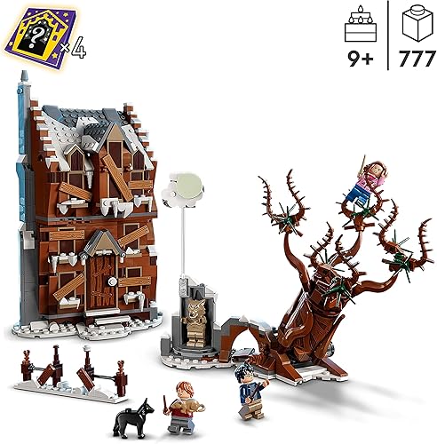 Miniatura 2 de LEGO 76407 Harry Potter Howling Hut and The Thumping Willow Toy On Prisoner of Azkaban, set para niños de 9 años, idea de regalo de cumpleaños