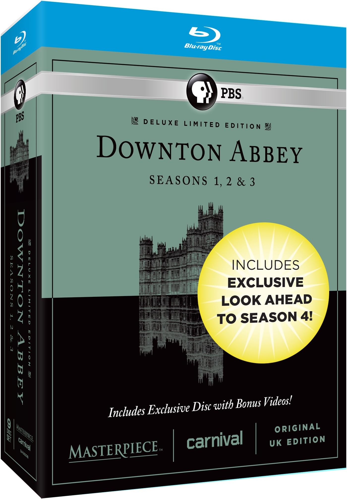 Masterpiece: Downton Abbey Seasons 1, 2 & 3 Deluxe Limited Edition (Amazon Exclusive Season 4 Bonus Features) [Blu-ray]