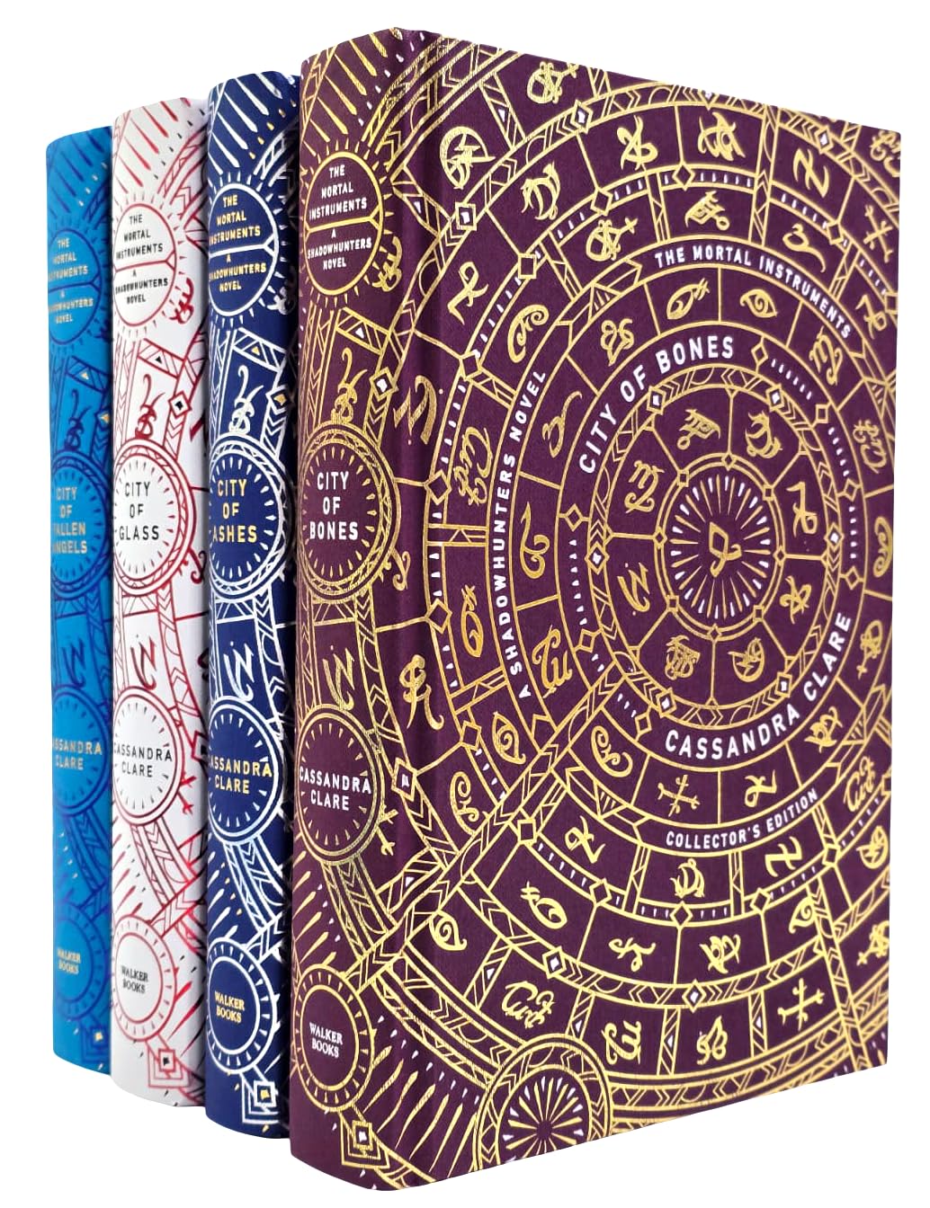 The Mortal Instruments by Cassandra Clare (A Shadowhunters Novel) 4 Book Collector's Edition Set (City of Bones, City of Ashes, City of Glass & City of Fallen Angels)