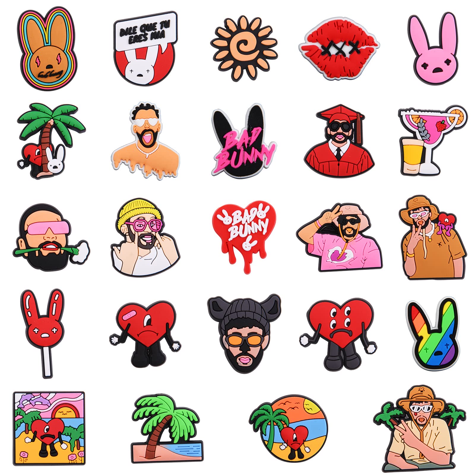 Ainiv Lot of 13-110 PCS Shoe Charms for Clog, Shoes Decorations Wristband Bracelet Party Favors for Girls Boys, Cartoon Shoe Accessories Charms for Croc, Party Decorations, Birthday, Christmas