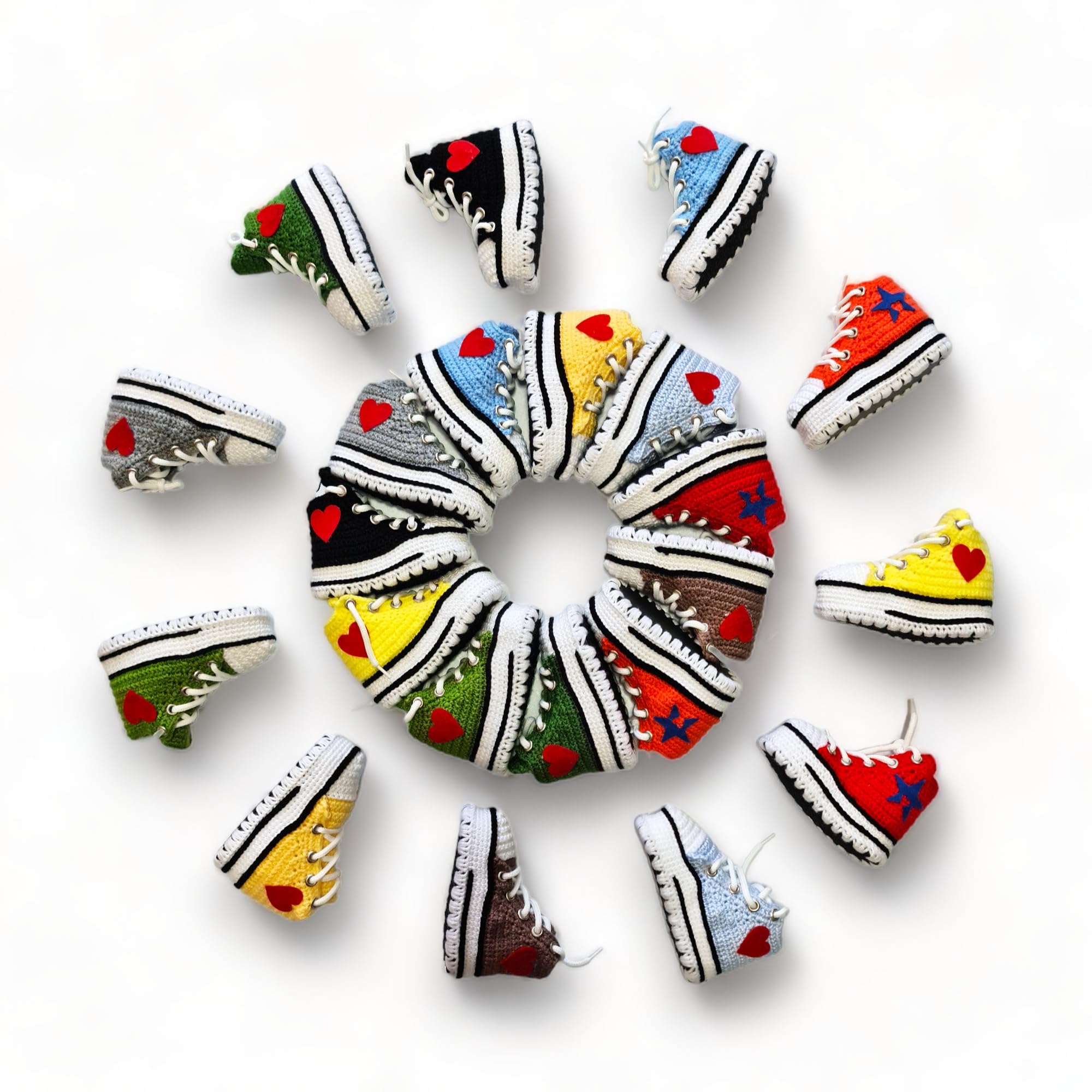 Handgemachte Häkel Baby Sneaker Booties Schwarz für Jungen und Mädchen, individuelle Strick-Socken-Schuhe, geschlechtsneutrales Geschenk für Babyparty, Geburtstag und Geburtsankündigung