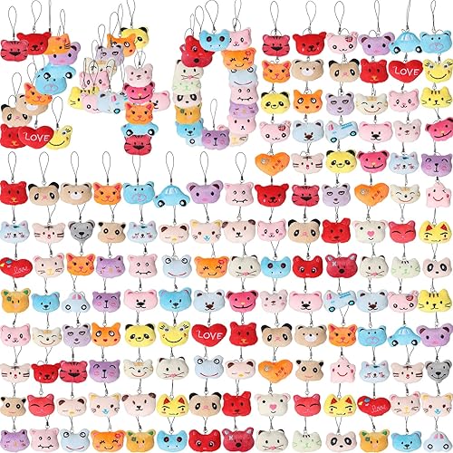 Miniatura 1 de Arrowbash Juego de 240 piezas de juguetes de peluche, mini llaveros de animales de peluche, lindos recuerdos de fiesta de animales para niños y
