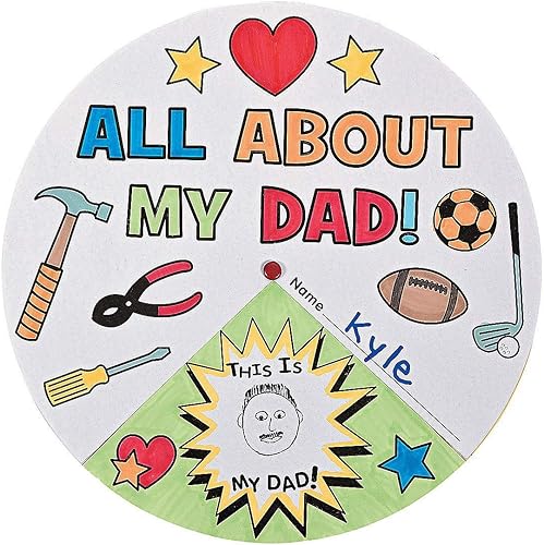 Colorea tu propia rueda Lo que amo de mi papá - Manualidades para niños y actividades divertidas en el hogar