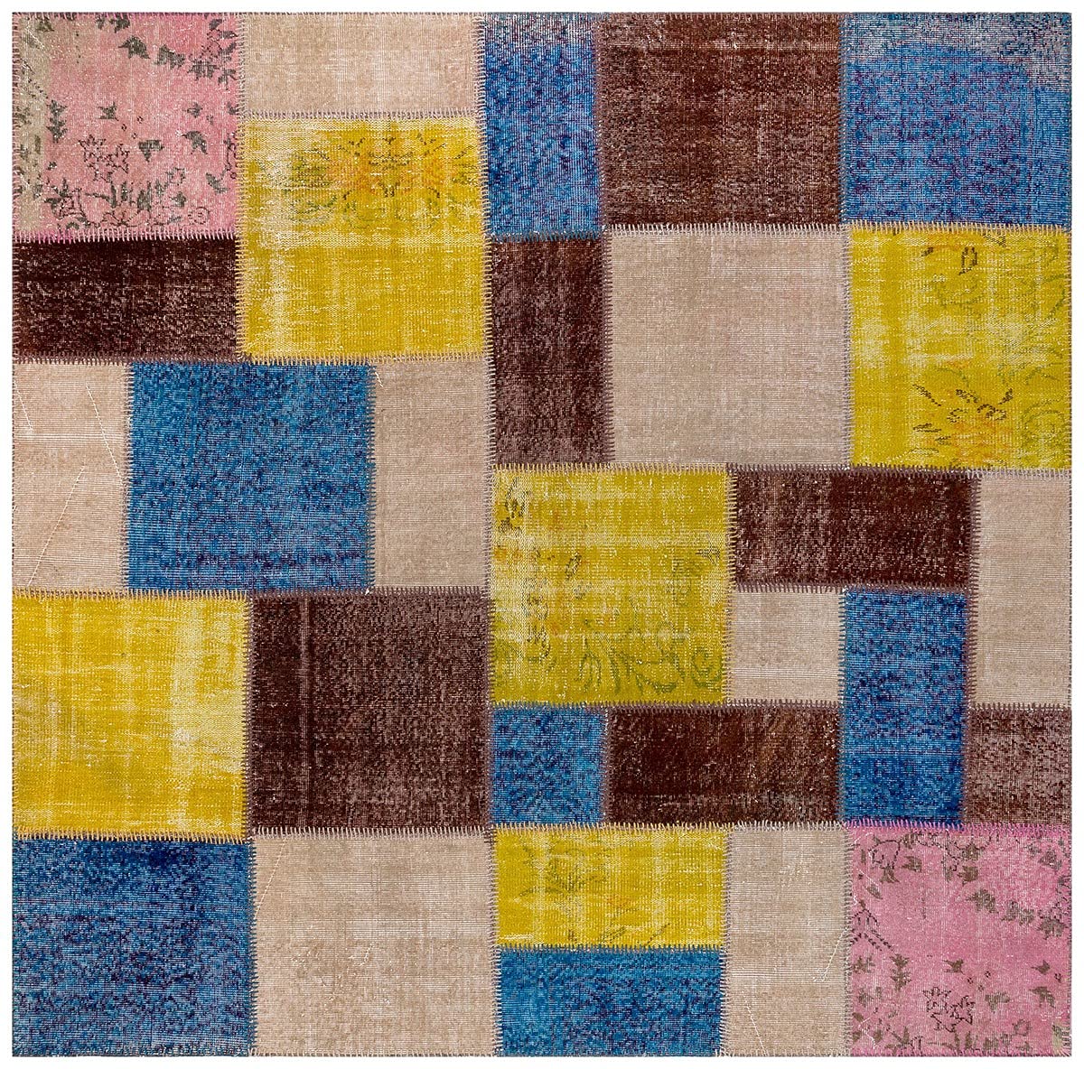 Tapis patchwork turc pour grand salon chaleureux et cosy