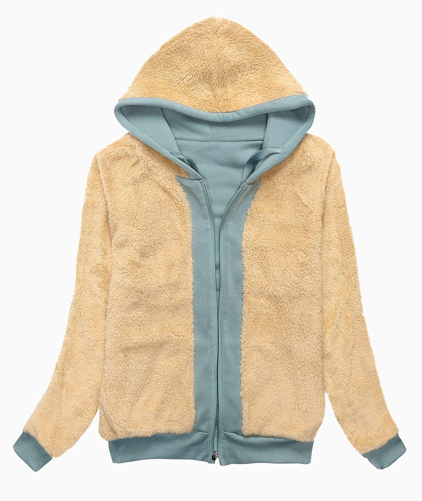 JACKETOWN Felpa con Cappuccio da Donna Giacca con Cappuccio da Donna con Cerniera di Base Spessa e Calda Maglione Maglione in Pile Maglione Slim Fit Autunno/Inverno Felpa Sportiva