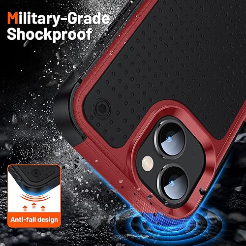 Miniatura 3 de Funda diseñada para iPhone 14, iPhone 13, funda 2 en 1, regalo de grado militar, resistente a caídas, resistente a prueba de golpes, para iPhone 14,