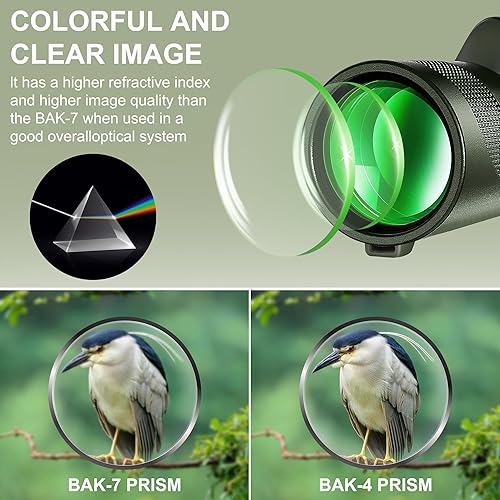 Miniatura 4 de Telescopio Monocular de alta potencia para adultos Monocular para Smartphone Adaptador Monocular Telescopio Caza Vida Silvestre Observación de aves