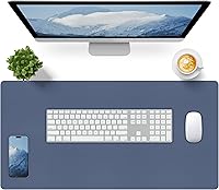 Vista 51 de Bloss Tapete de escritorio beige de 23.6 x 13.8 pulgadas, tapete de escritorio para escritorio, alfombrilla de mouse de cuero grande impermeable