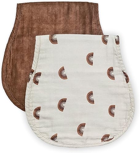 Leyl&Ari Artículos esenciales para recién nacida para bebé niña, regalo para niña, trapos de muselina con volantes (juego de rosa polvorienta y