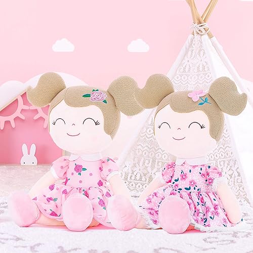 Miniatura 5 de Gloveleya - Muñeca de bebé, regalo para niñas, muñeca de trapo suave Pink Rose, 15.5 pulgadas con caja de regalo