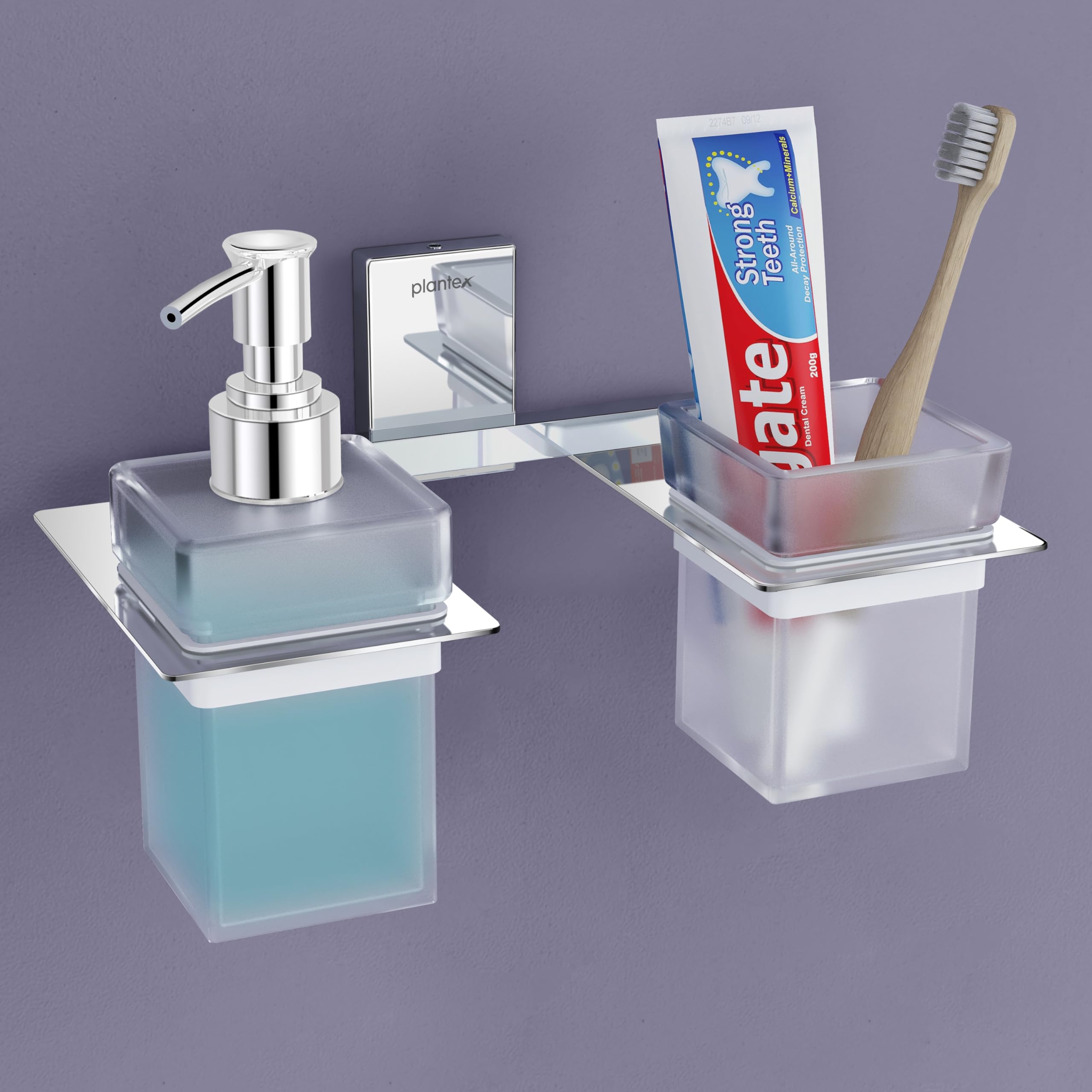 Plantex 304 Grade Stainless Steel Liquid Soap Dispenser/Tumbler Holder/Toothbrush Holder/Bathroom Accessories (Crystal - Chrome) (B0CTH3K442) Amazon Price History, Amazon Price Tracker
