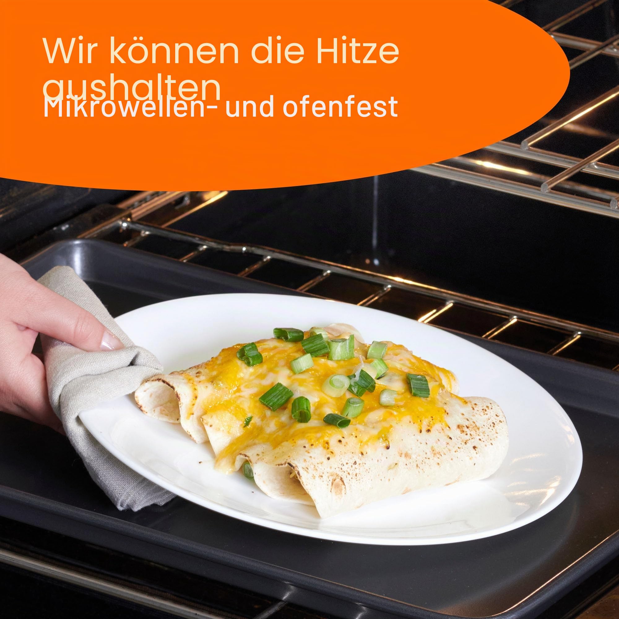 Corelle Vitrelle 18-teiliges Geschirrset aus Glas, Service für 6 Personen, dreilagig, splitter- und rissfest, Glasteller- und Schüssel-Sets, Knox