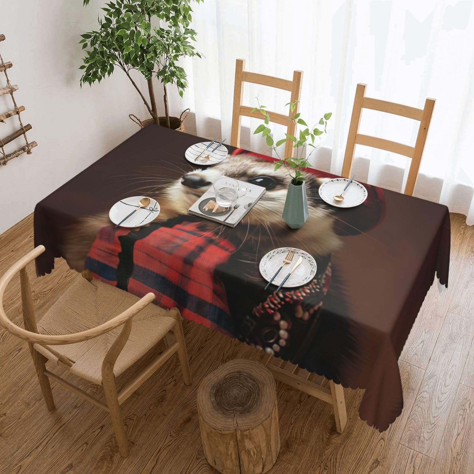 Nappe furets rectangulaire pour protéger la table des taches durant les événements
