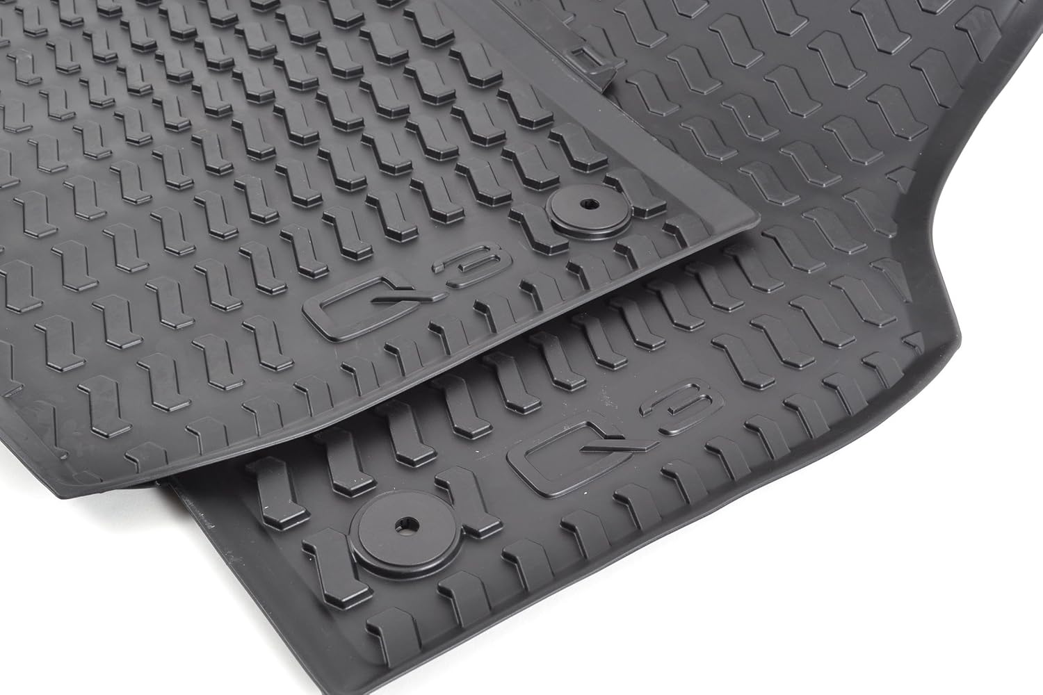 Audi 8U1061501041 Rubber Floor Mats Front Black Q3 Pack of 2