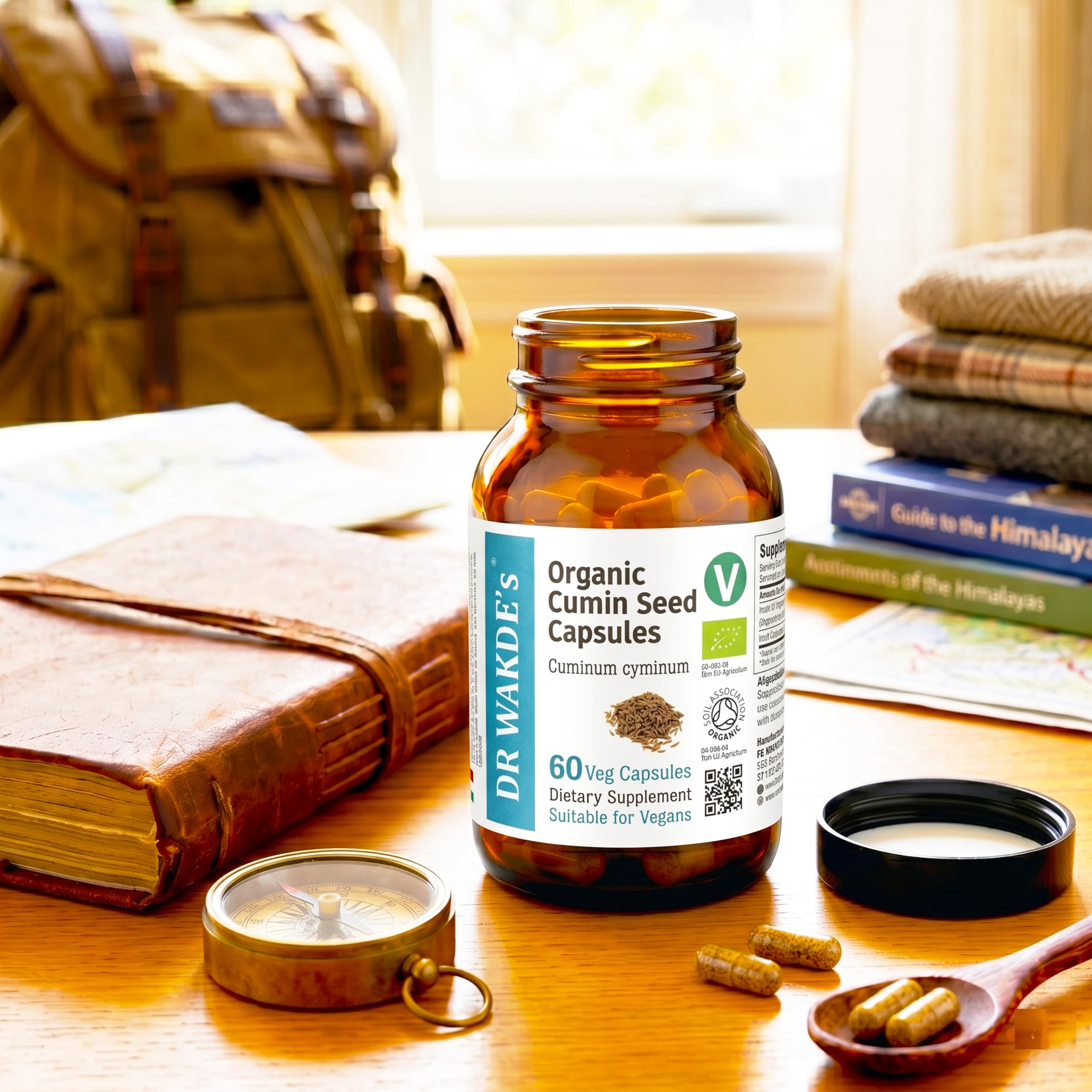 DR WAKDE'S Kreuzkümmel-Kapseln (Cumin) I 100% Kräuter I 60 Vegetarische Kapseln I Ayurvedische Nahrungsergänzung