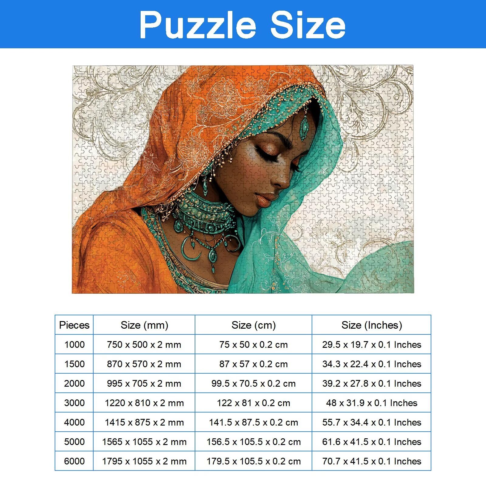 Puzzle 2000 elementów dla dorosłych, afrykańskie puzzle dla dorosłych i dzieci, duże drewniane puzzle z pudełkiem, gra koncentracyjna dla dorosłych, 2000 elementów puzzli dla kobiet do dekoracji ścian