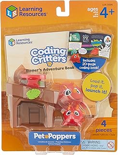 Learning Resources Coding Critters Go Pets Ripper the Dino, Screen-Free Early Coding Toy For Kids, Interactive STEM Coding Pet, Dino Toy, 4 Pieces, Ages 4+